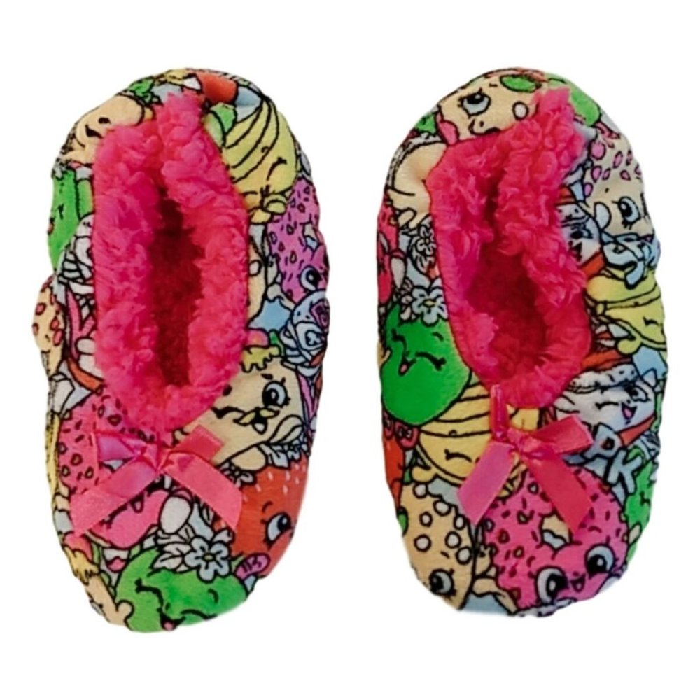 Shopkins Girls Fuzzy Babba Slipper Socks 1 Pair Size S/M (8/13) NWT